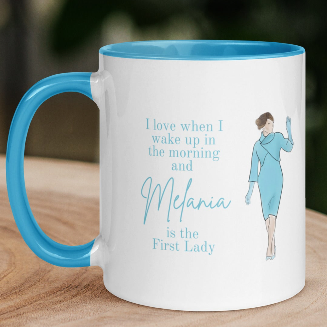 Melania Trump Blue Inauguration Dress Mug